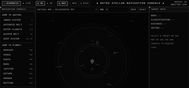 Retro Stellar Navigation Console screenshot